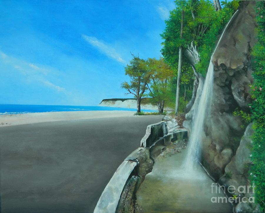 Roselle Falls Jamaica Painting by Kenneth Harris