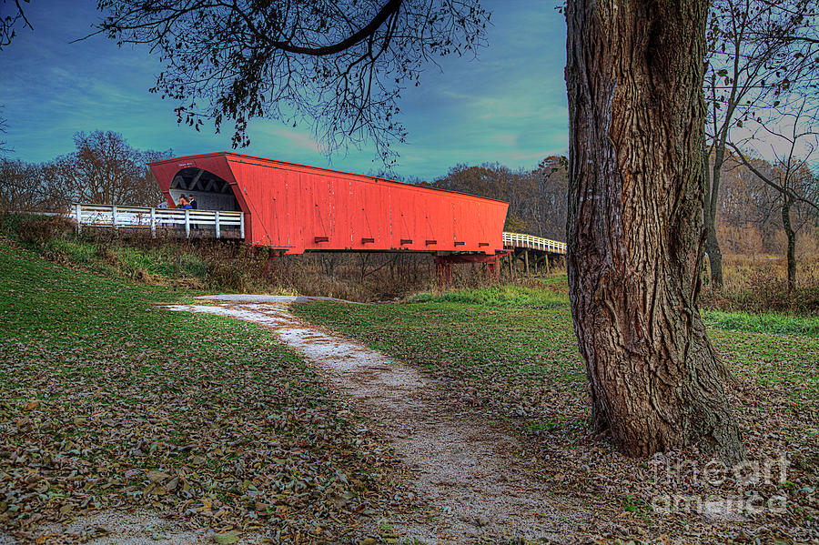 Travel Photograph - Roseman Covered Bridge by Larry Braun Travel Photograph - Roseman Covered Bridge by Larry Braun