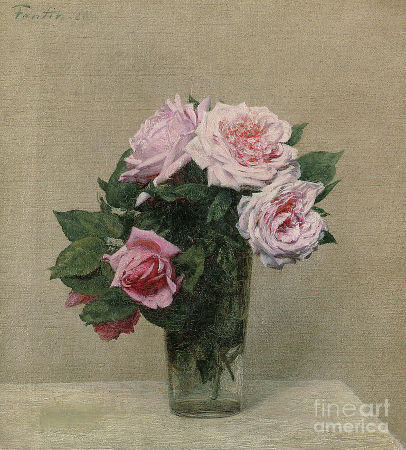 Roses, 1886 Painting by Henri Fantin-Latour
