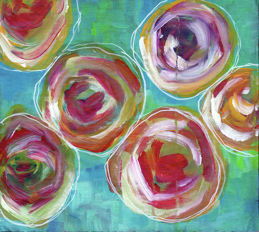 Roses 5 Painting by Nancy Buckenham - Fine Art America