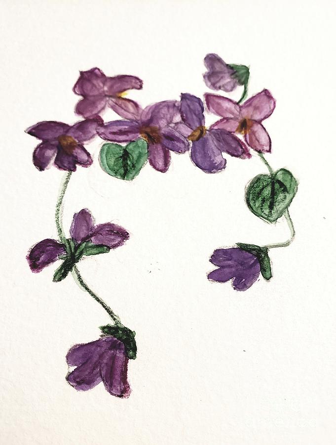 Roses are Red, Violets are Purple  Painting by Margaret Welsh Willowsilk