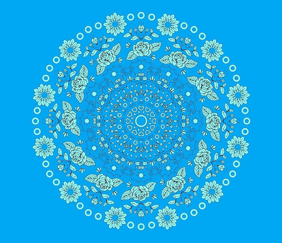 Flower Digital Art - Roses Are Blue by Lynette Boreham