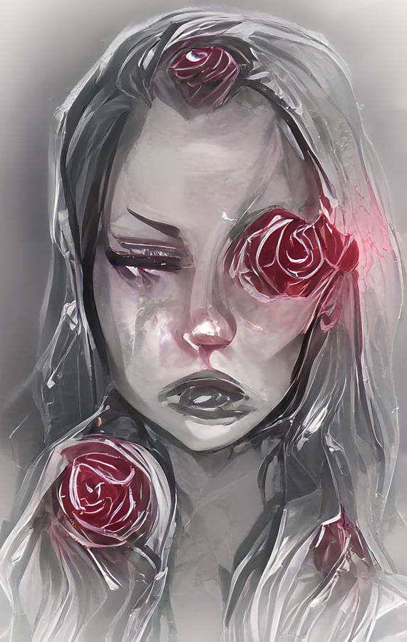 Roses Are Red My Love Digital Art by Vennie Kocsis