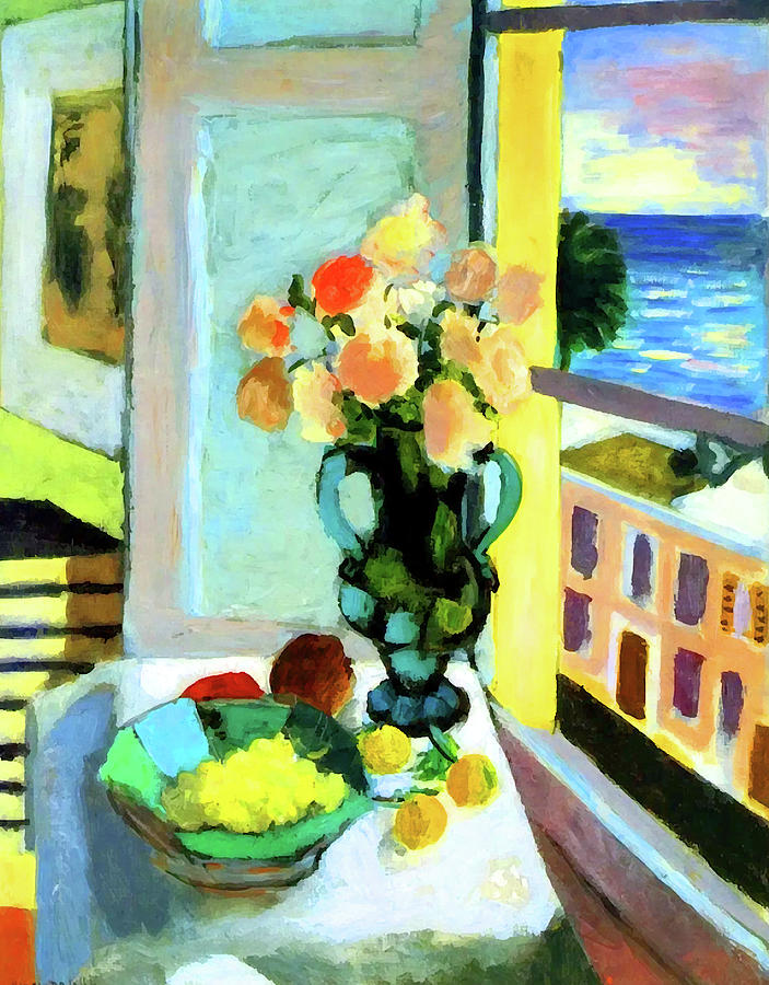 Henri Matisse - Roses by the Window Painting by Jon Baran