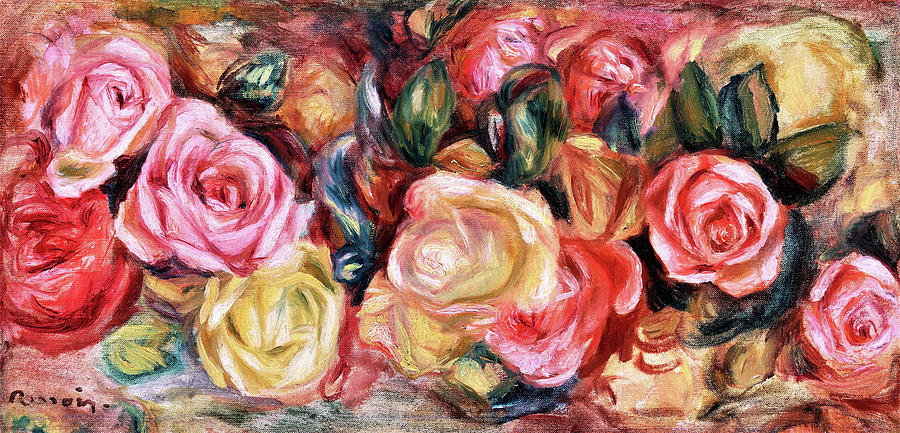 Roses - Digital Remastered Edition Painting by Pierre-Auguste Renoir