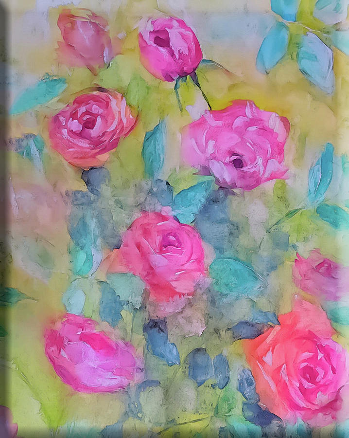 Roses Everywhere Painting by Lisa Kaiser