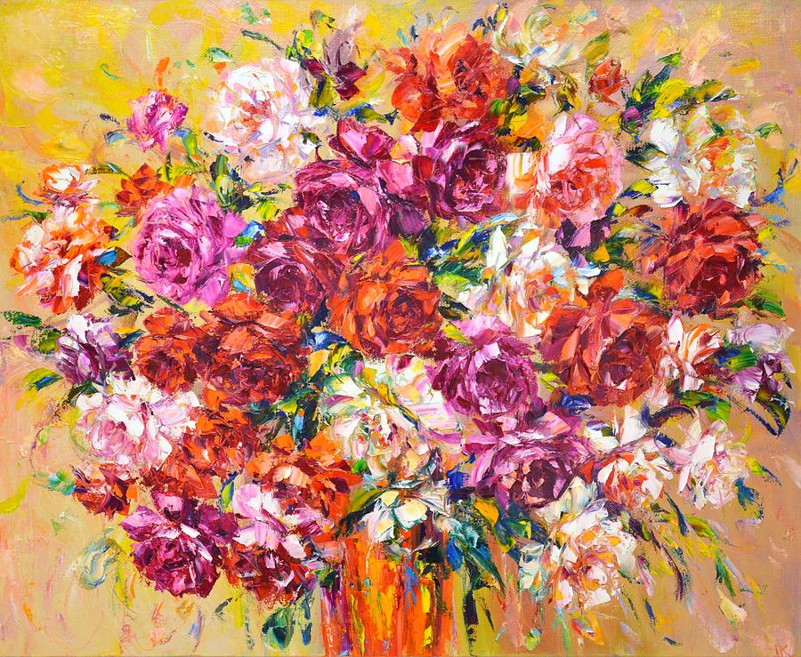 	Roses for good luck. Painting by Iryna Kastsova