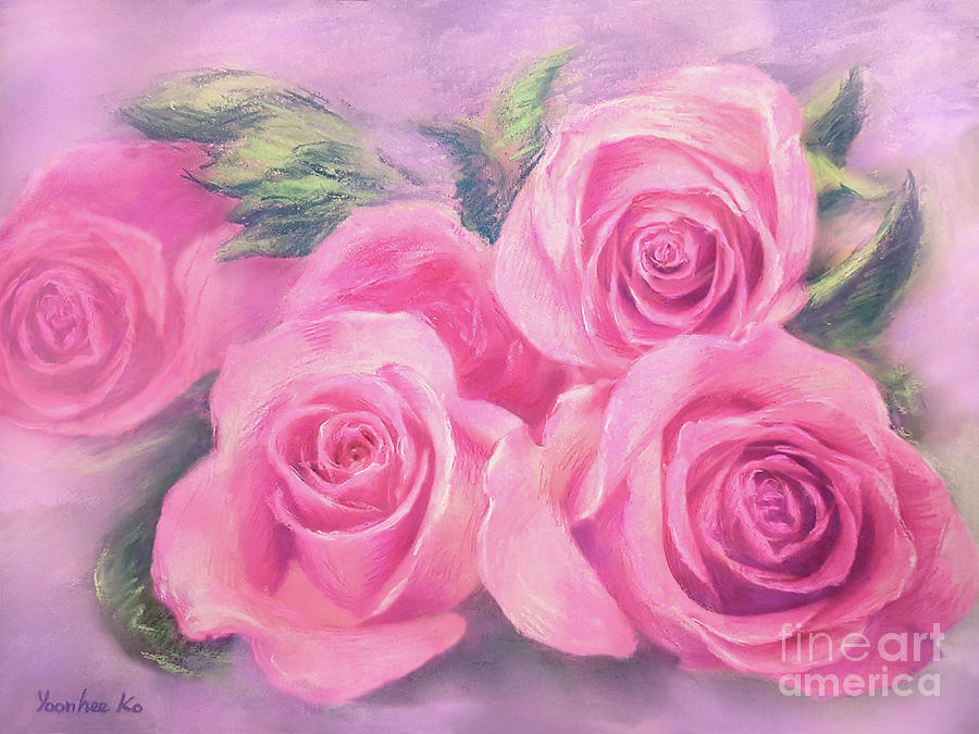 Roses For My Mom Painting by Yoonhee Ko