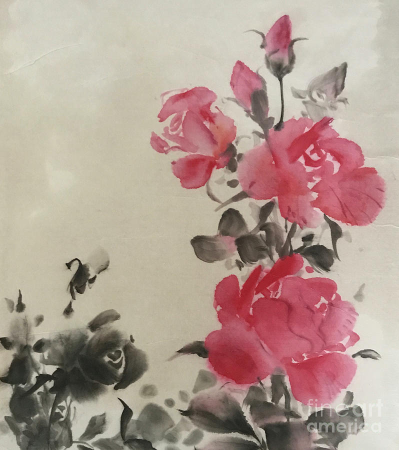 Roses Painting by Fumiyo Yoshikawa