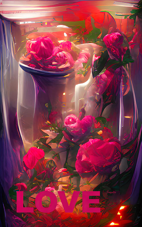 Roses Galore Love AI  Digital Art by Barbara Snyder