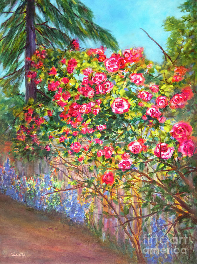 Roses Gone Wild Painting by Vanaja's Fine-Art - Fine Art America