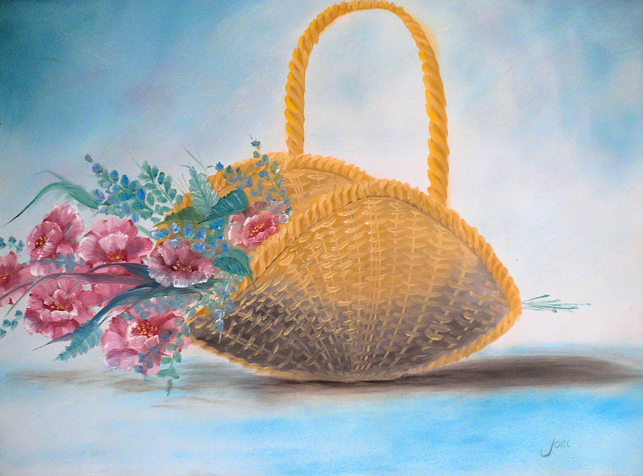 Roses in a Basket    Painting by Joel Smith