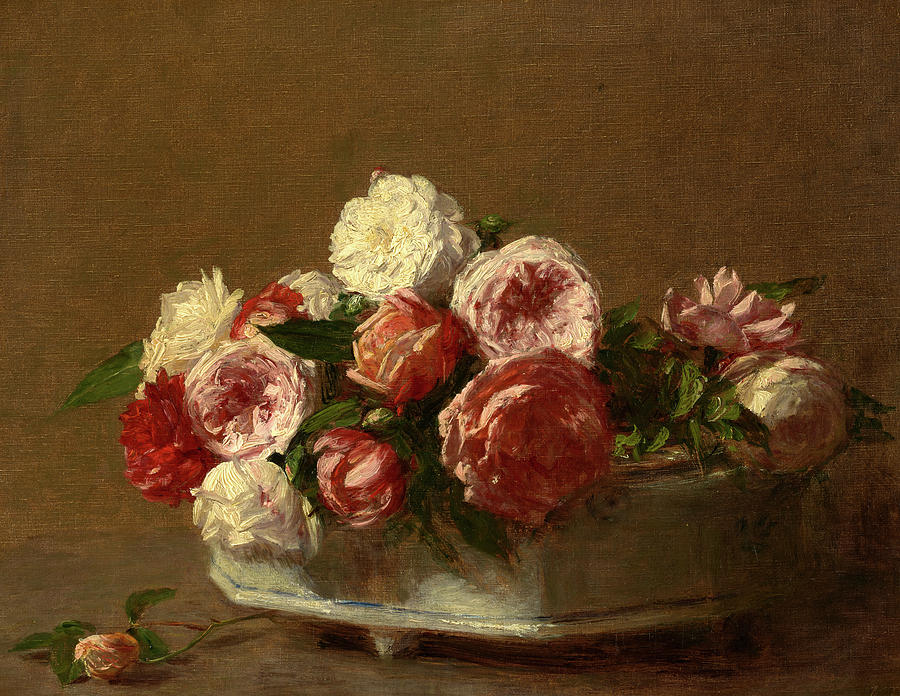 Roses in a Porcelain Planter Painting by Victoria Dubourg - Fine Art ...