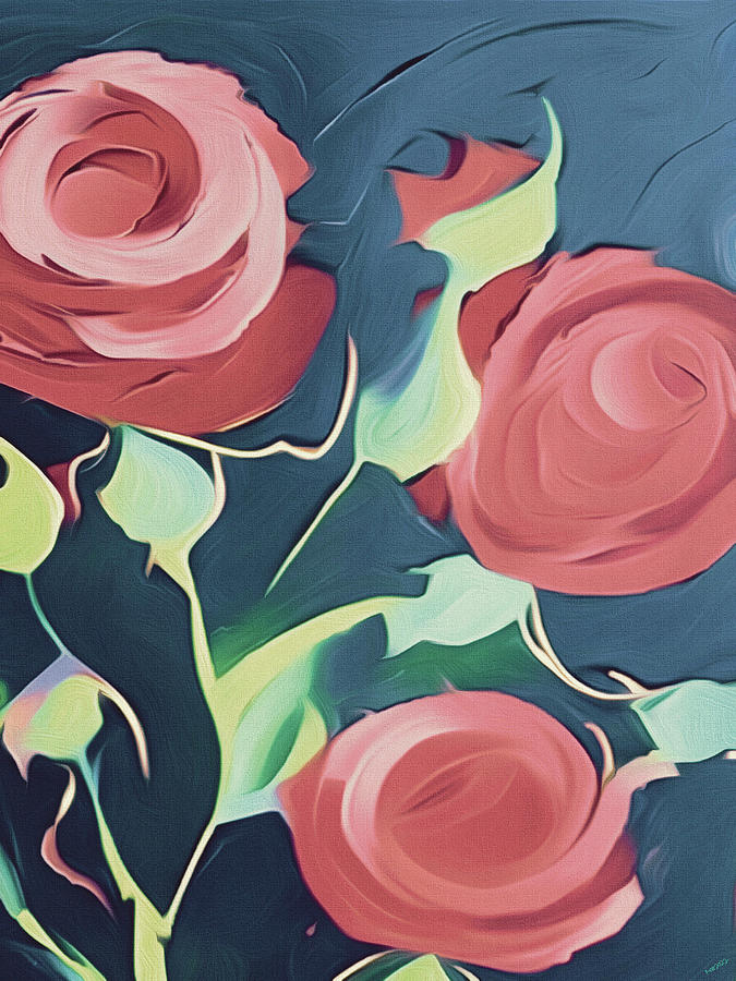 Roses in Bloom Digital Art by Michelle Hoffmann