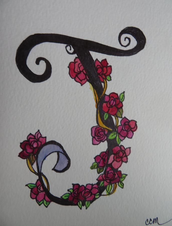 Roses J Painting by Claudia Cole Meek