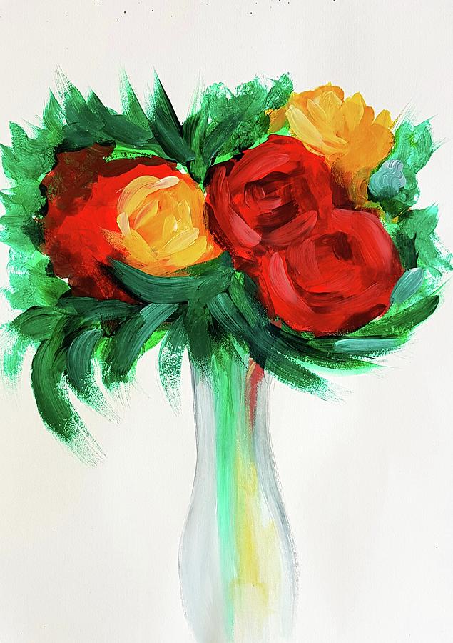 Roses Painting by Nicole Tang