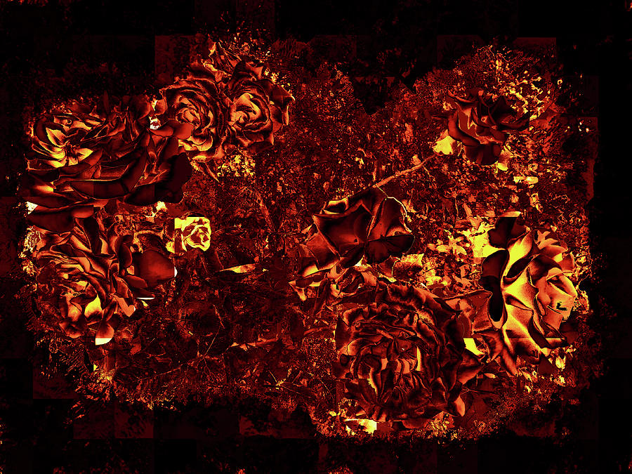 Roses Night  Digital Art by Manos Chronakis