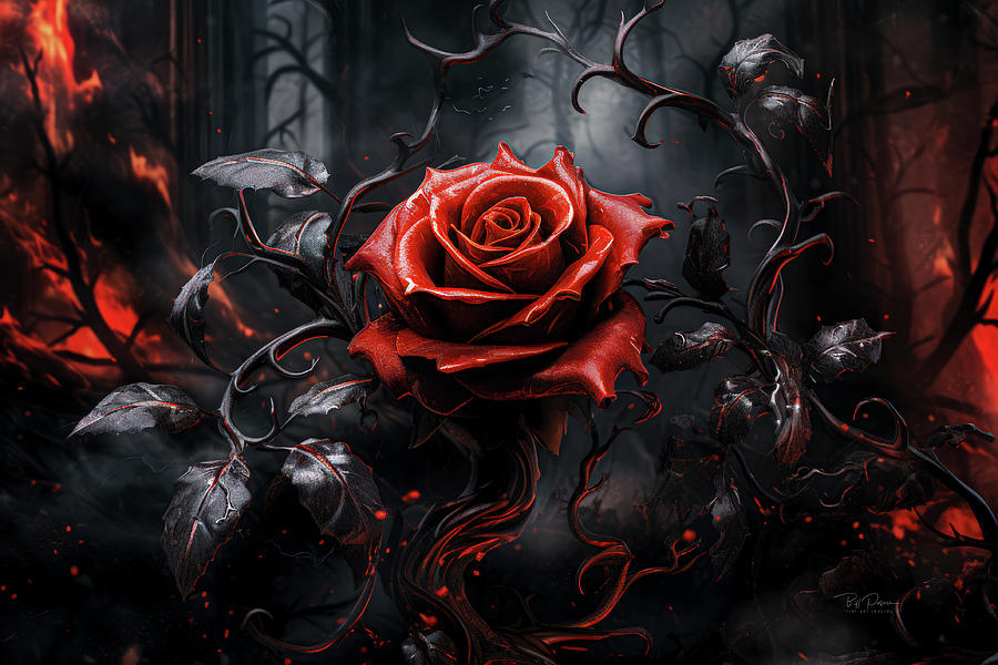 Roses of Darkness Digital Art by Bill Posner