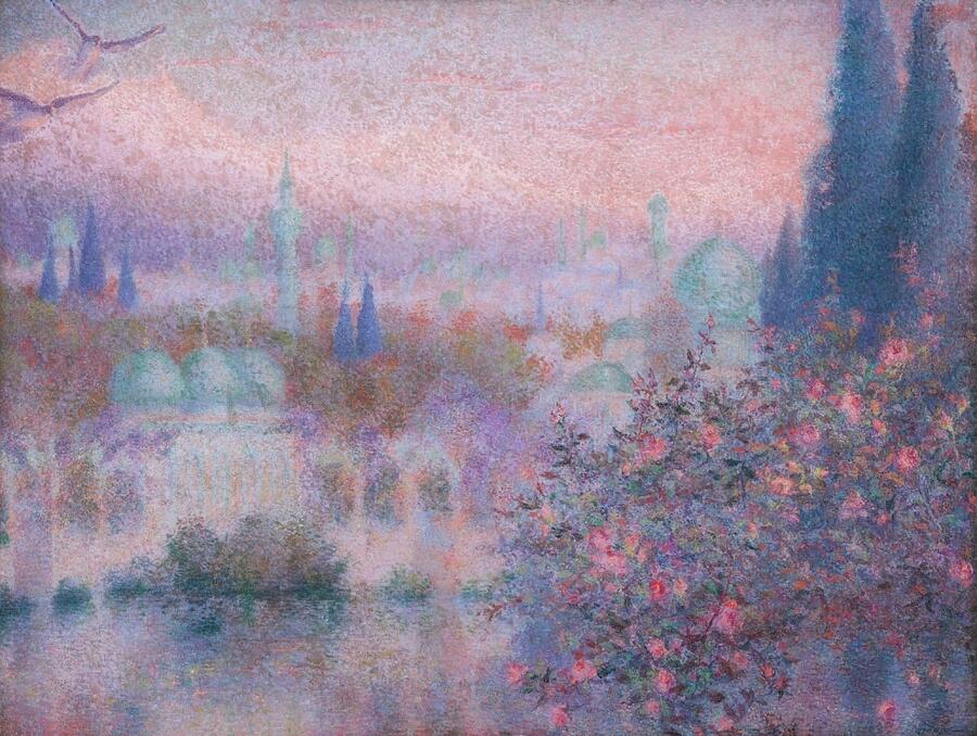 Roses of Isfahan - colorful view of the city by Lucien-Levy Dhurmer Painting by Lucien-Levy Dhurmer Roses of Isfahan - colorful view of the city by Lucien-Levy Dhurmer Painting by Lucien-Levy Dhurmer