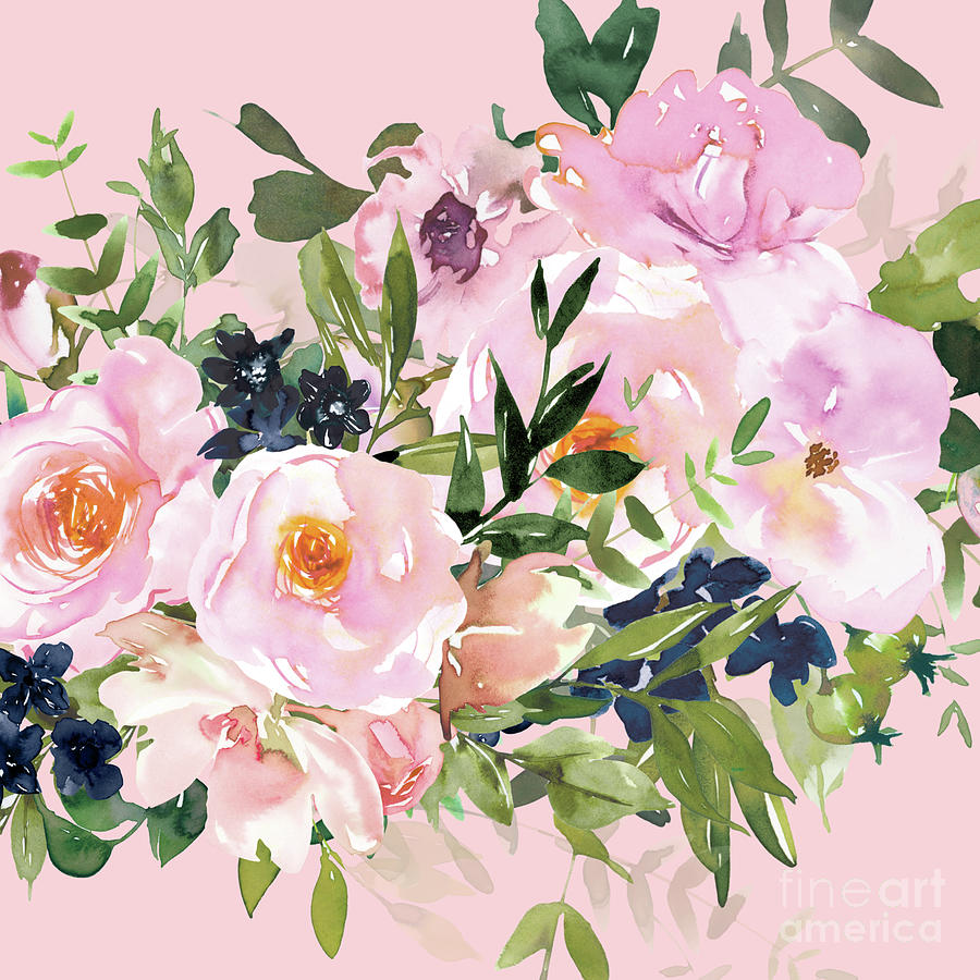 Roses Paintings, Watercolor Arts, Flower Paintings Digital Art By Megan Morris