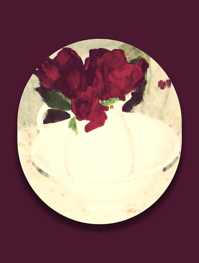 Roses Greeting Card Digital Art by Miss Pet Sitter