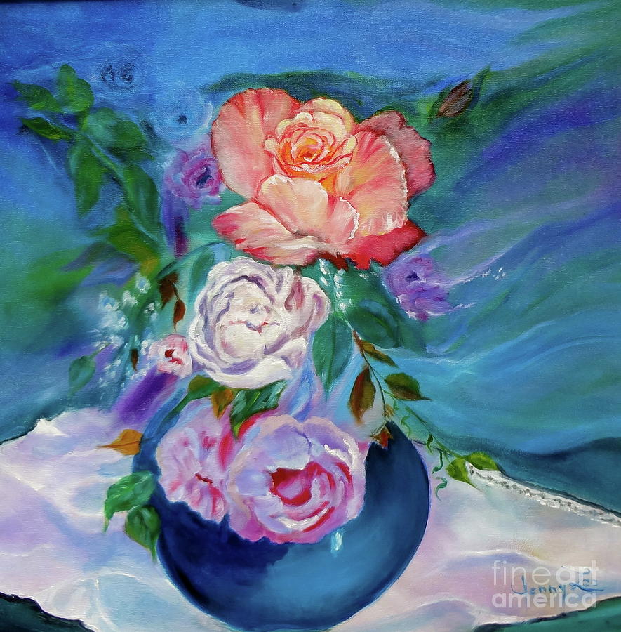 Roses Roses Roses Painting by Jenny Lee