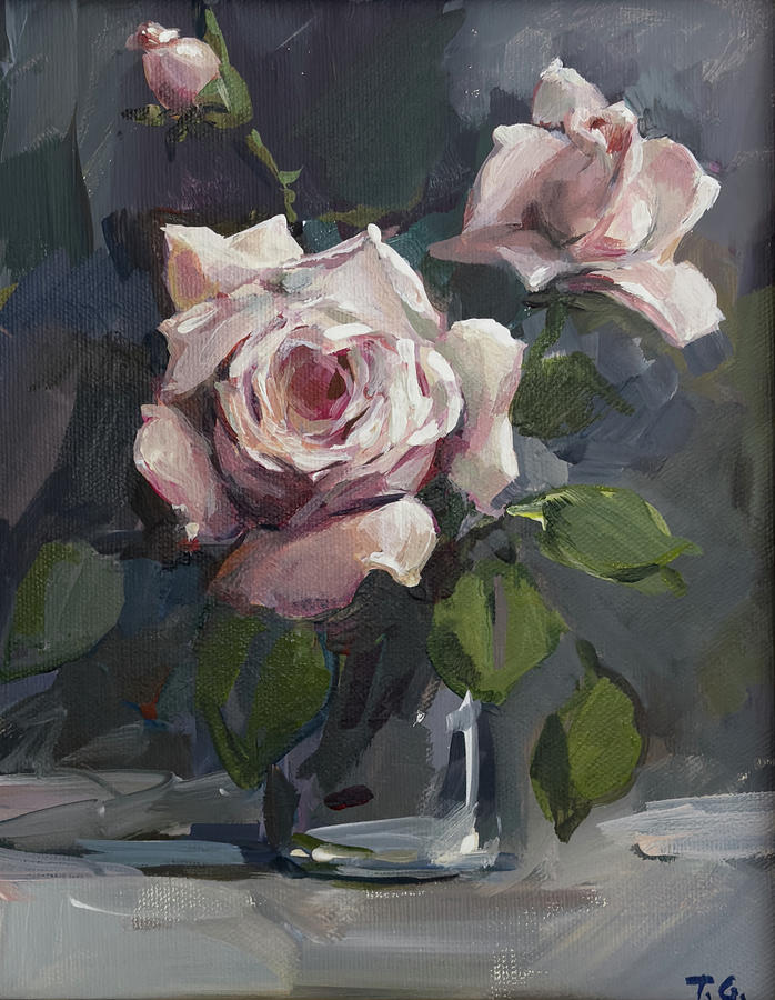 Flower Painting - Roses by Tigran Ghulyan