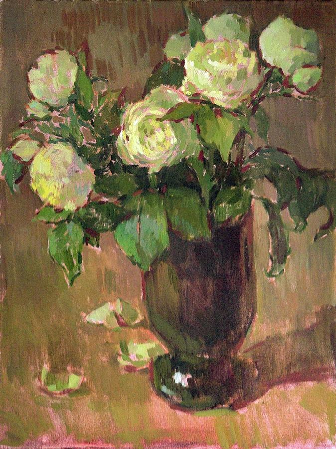 Wine Painting - Roses by Vera Bondare