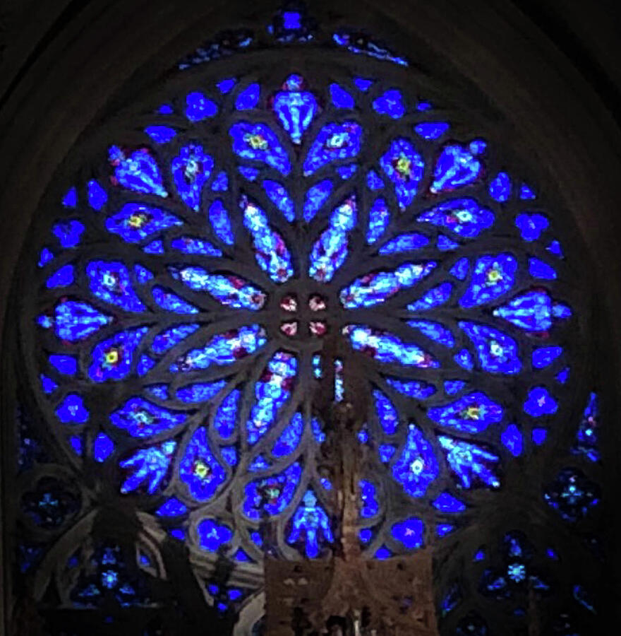 Rosette Stained Glass Window Photograph by Lorraine Palumbo
