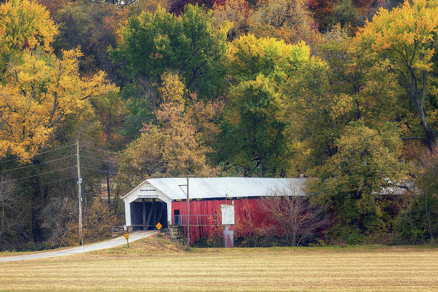 Roseville Covered Bridge - Parke County, Indiana Photograph by Susan Rissi Tregoning