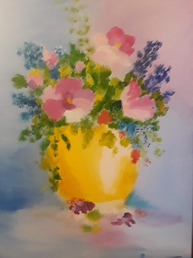 Flower Painting - Rosey Girl by Janet Lyons