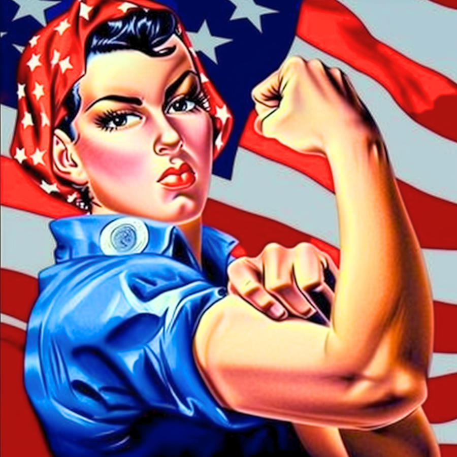 Rosie the Riveter Oil Painting Style by Whitney Ervin