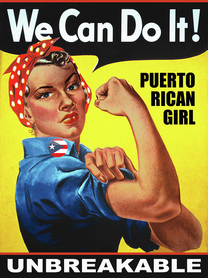 Rosie The Riveter Vintage Ethnic Puerto Rico Puerto Rican Unbreakable Painting