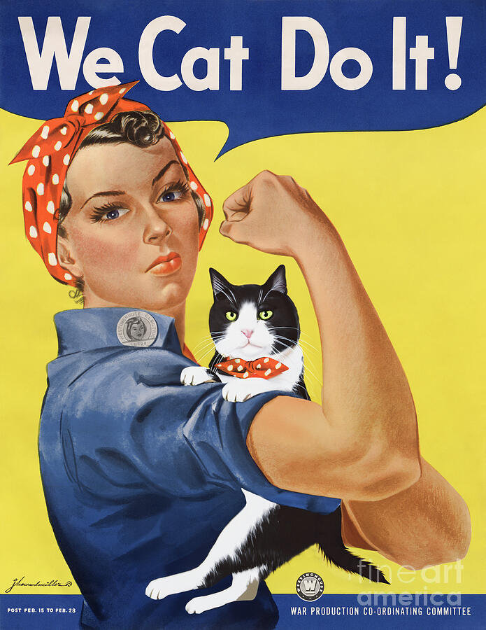 Rosie the Riveter, We cat do it Painting by Delphimages Photo Creations