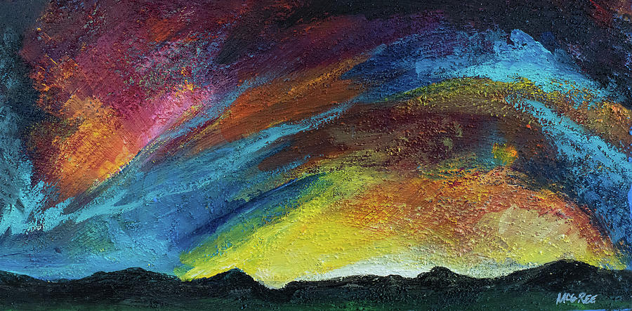 Ross Peak At Sunset Painting