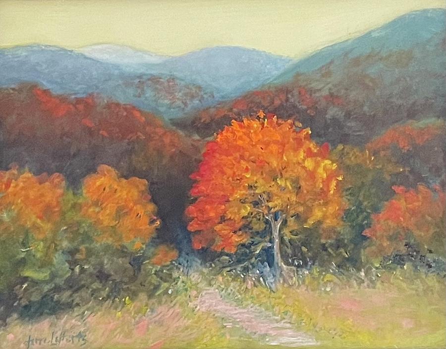 Rosy glow in the Berkshires Painting by Terre Lefferts