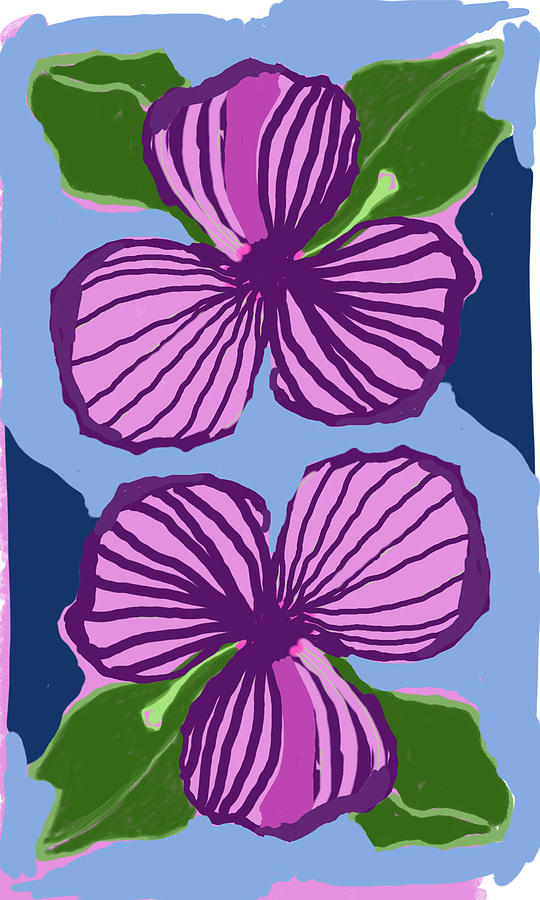 Tropical Flower Digital Art - Rosy Hibiscus by Claudia Smaletz