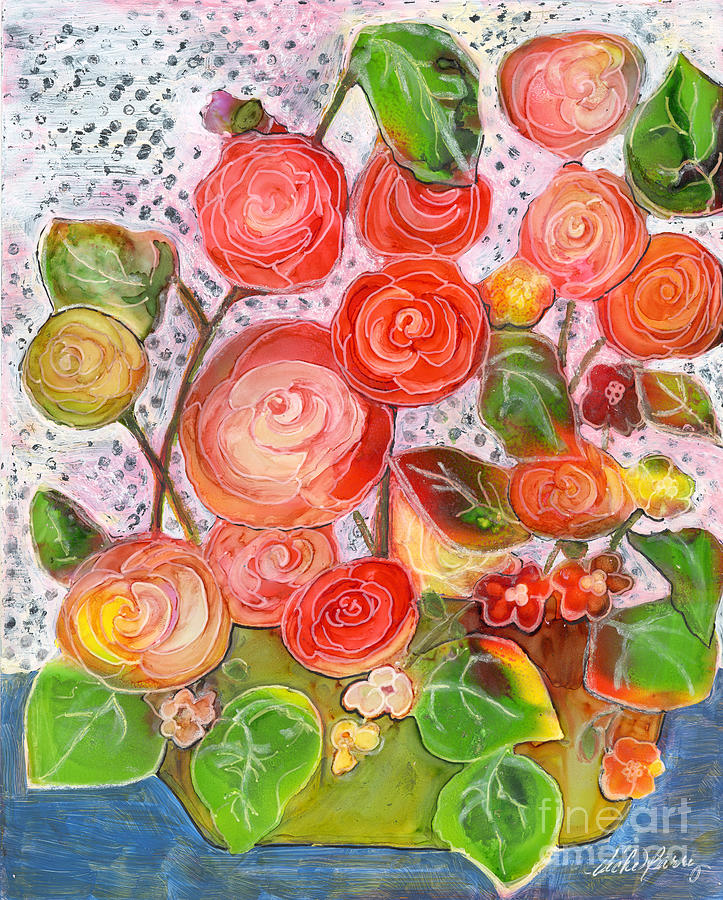 Rosy Posies Painting by Vicki Baun Barry