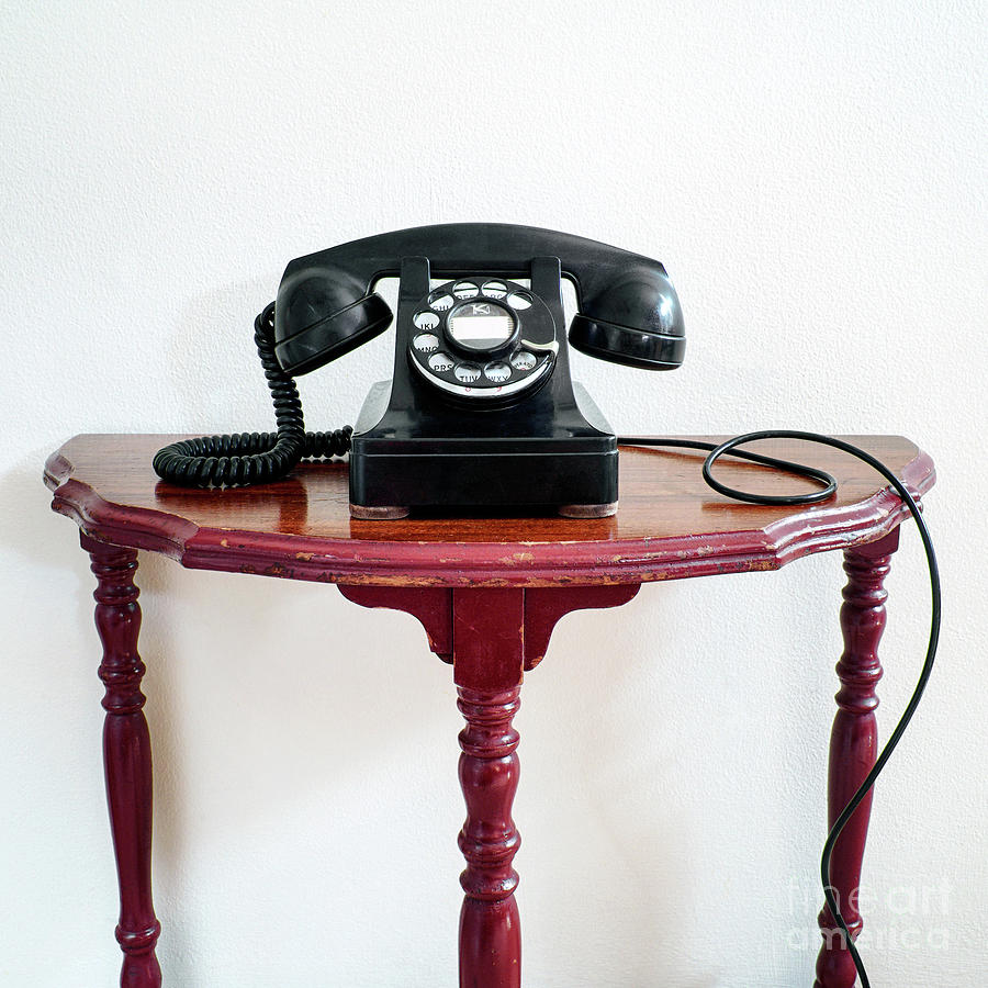Vintage Photograph - Rotary Dial Telephone by Mark Miller