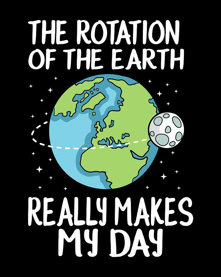 Rotation Of The Earth Makes My Day Funny Long Sleeve Shirt Digital Art ...