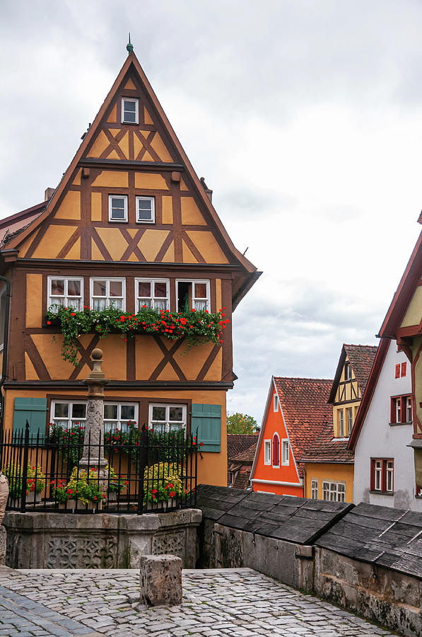 Rothenburg Ob Der Tauber. Crooked House On Plonlein Photograph by Jenny Rainbow