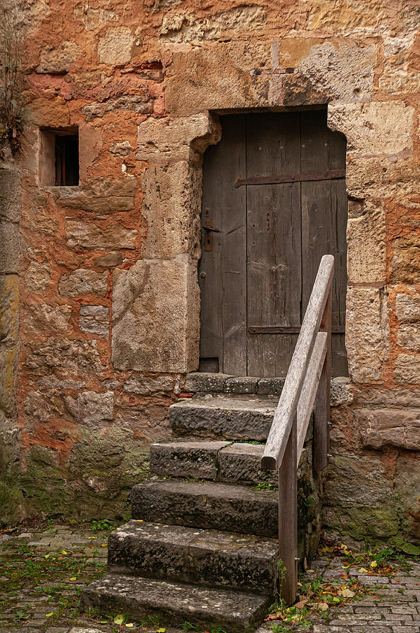Rothenburg ob der Tauber. Old Entrance Door Photograph by Jenny Rainbow
