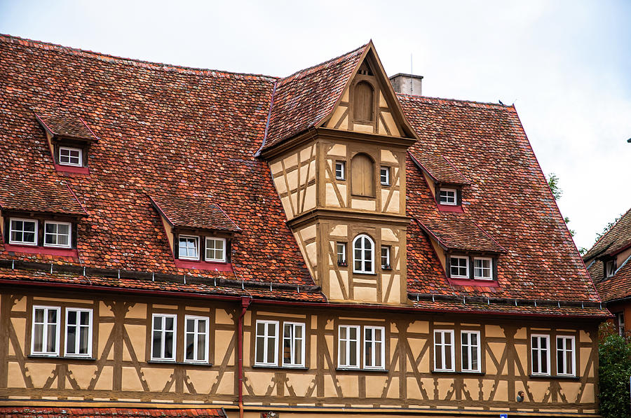Rothenburg Ob Der Tauber. Old German House Photograph by Jenny Rainbow