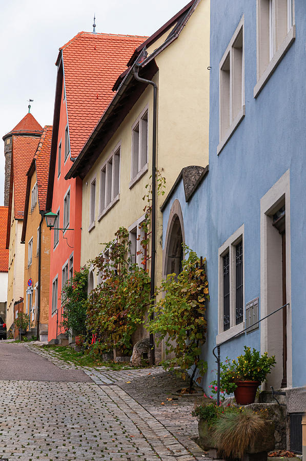 Rothenburg Ob Der Tauber. Plonlein Street Colorful Houses Photograph by Jenny Rainbow