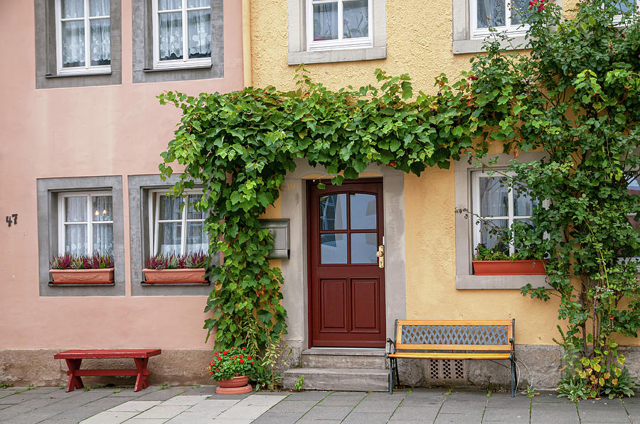 Rothenburg Ob Der Tauber. Spitalgasse Street Colorful Houses 1 Photograph by Jenny Rainbow