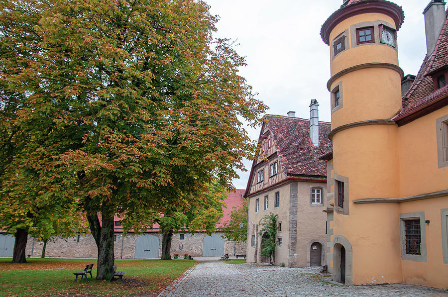 Rothenburg Ob Der Tauber. The Hegereiter house in Spitalhof  Photograph by Jenny Rainbow