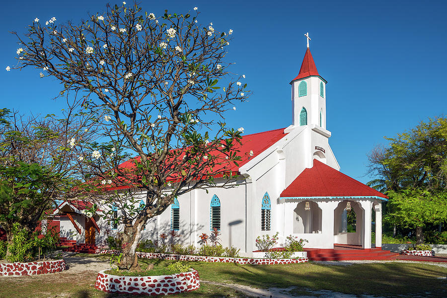 Rotoava church in Fakarava - French Polynesia Photograph by Olivier Parent