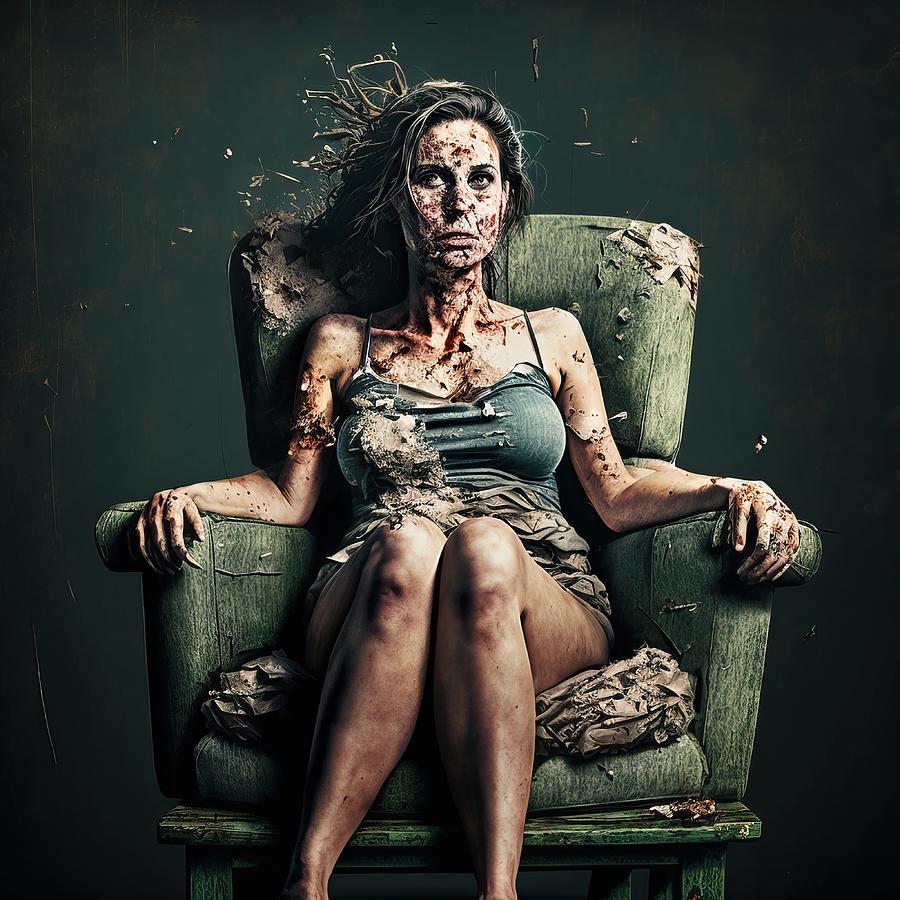 Rotten Digital Art - Rotten Lady by My Head Cinema
