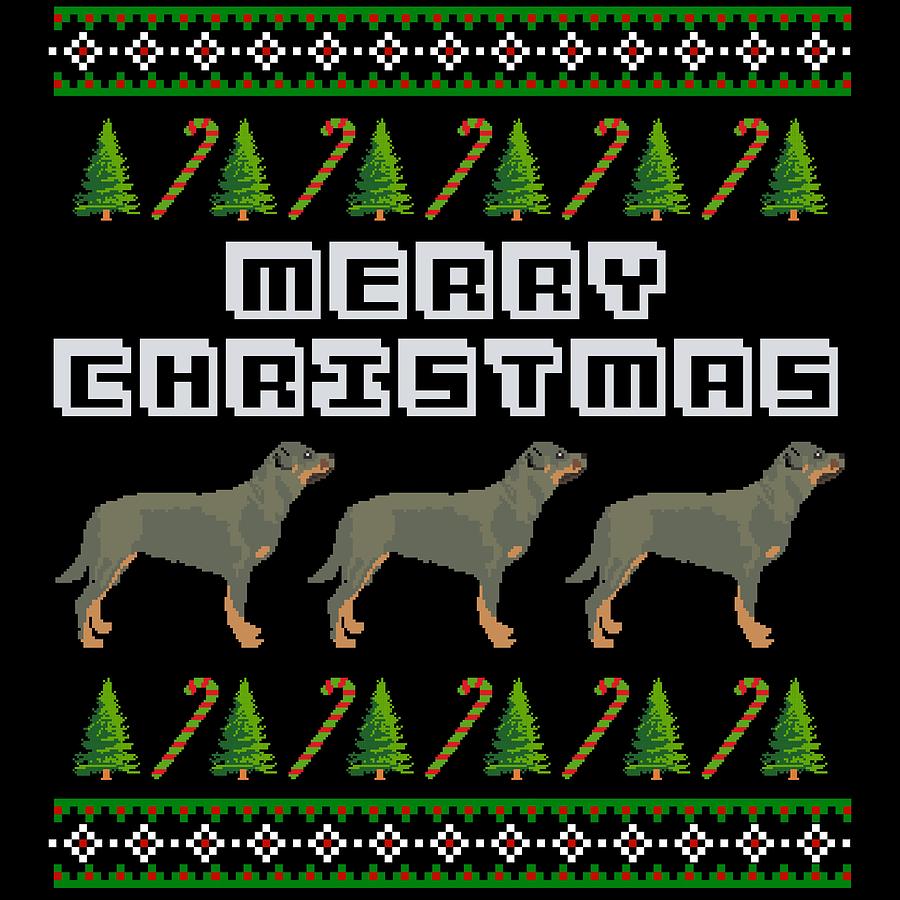 rottweiler christmas t shirt