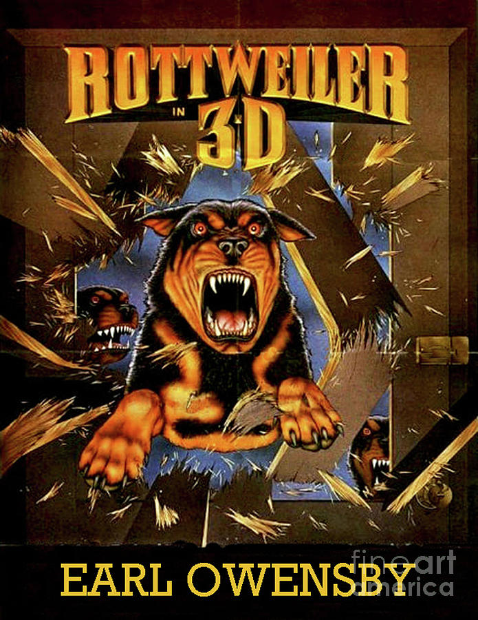 Rottweiler Photograph - Rottweiler Movie Art by Rodger Painter